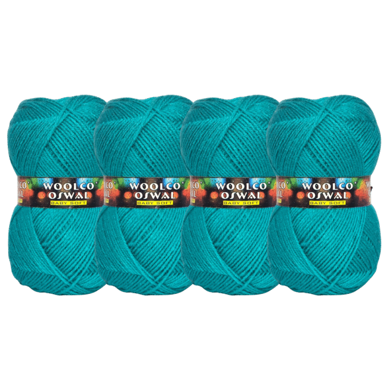 Brilon Acrylic Hand Knitting Yarn Balls Pack of 4 (50g Each) (DARK SEA GREEN)
