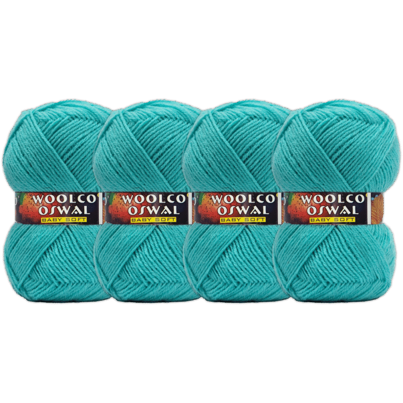 Brilon Acrylic Hand Knitting Yarn Balls Pack of 4 (50g Each) (SKY BLUE)