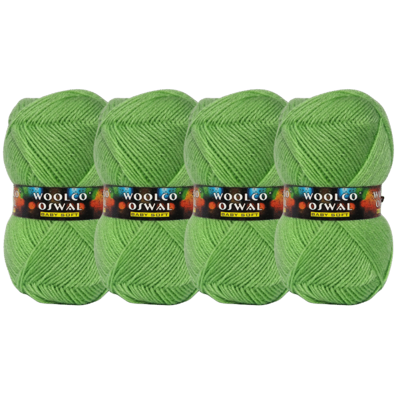 Brilon Acrylic Hand Knitting Yarn Balls Pack of 4 (50g Each) (PASTEL GREEN)