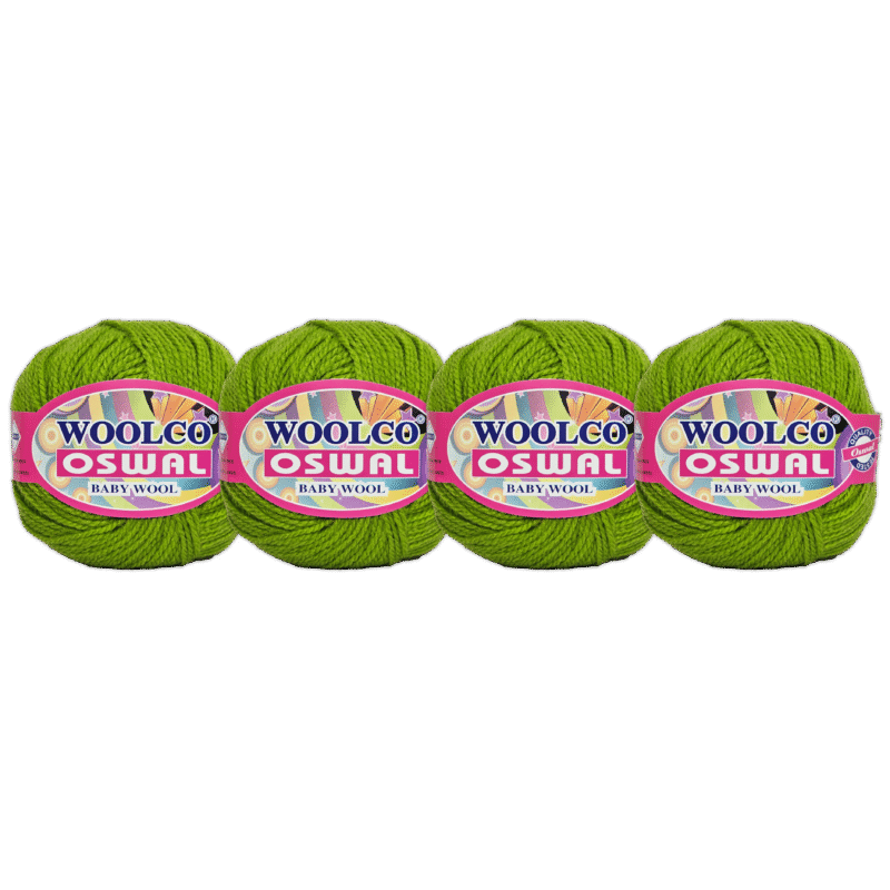 Venus Acrylic Hand Knitting Yarn Balls Pack of 4 (50g Each) (LIME GREEN)