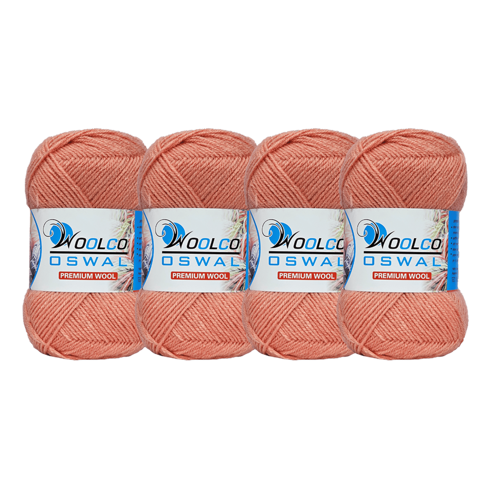 Microwool Acrylic Hand Knitting Yarn Pack of 4 Balls (100g Each)(DUSTY PEACH)