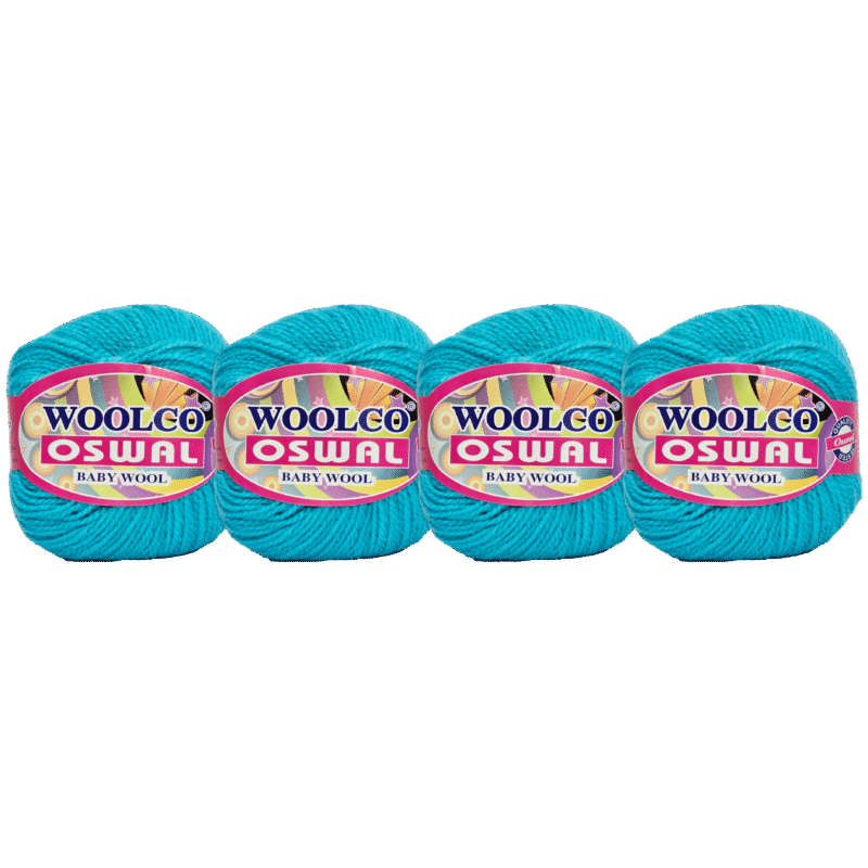 Venus Acrylic Hand Knitting Yarn Balls Pack of 4 (50g Each) (BLUE)