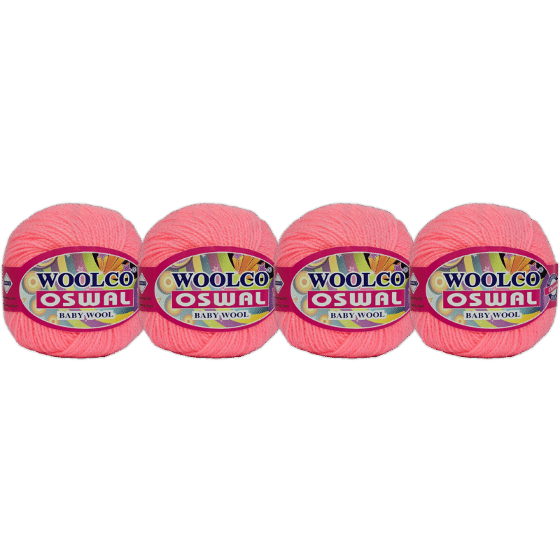 Venus Acrylic Hand Knitting Yarn Balls Pack of 4 (50g Each) (PINK)