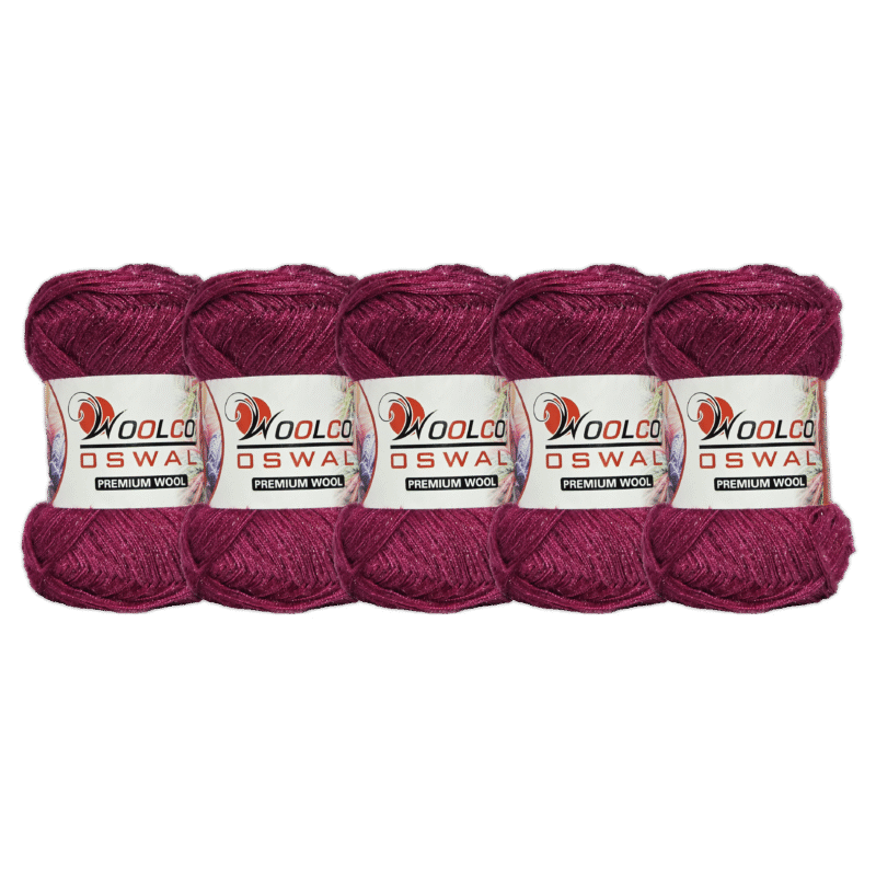 Babysoft Polyester Hand Knitting Yarn Balls Pack of 5 (100g Each) (CRANBERRY)