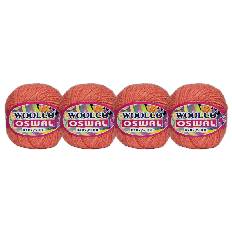 Venus Acrylic Hand Knitting Yarn Balls Pack of 4 (50g Each) (SALMON PINK)