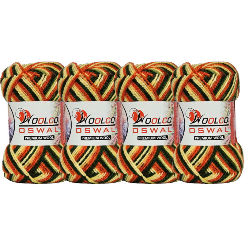 Dream Haze Acrylic Hand Knitting Yarn Pack of 4 Balls (100g Each)(Multi-03)