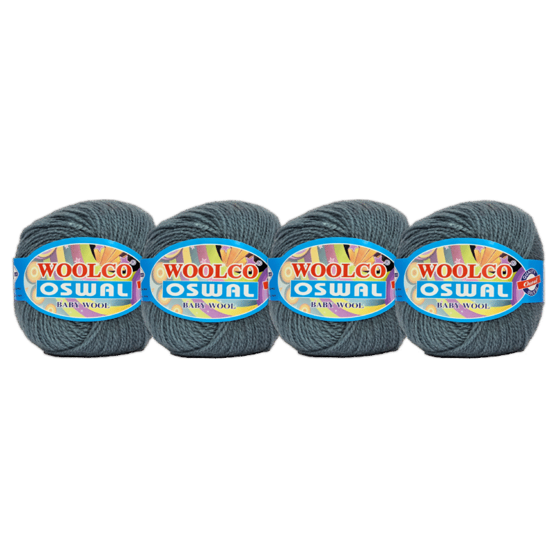 Venus Acrylic Hand Knitting Yarn Balls Pack of 4 (50g Each) (GREY)