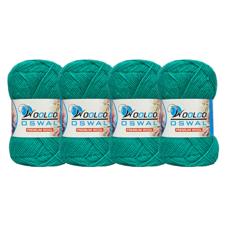 Microwool Acrylic Hand Knitting Yarn Pack of 4 Balls (100g Each)(LIGHT SEA GREEN)