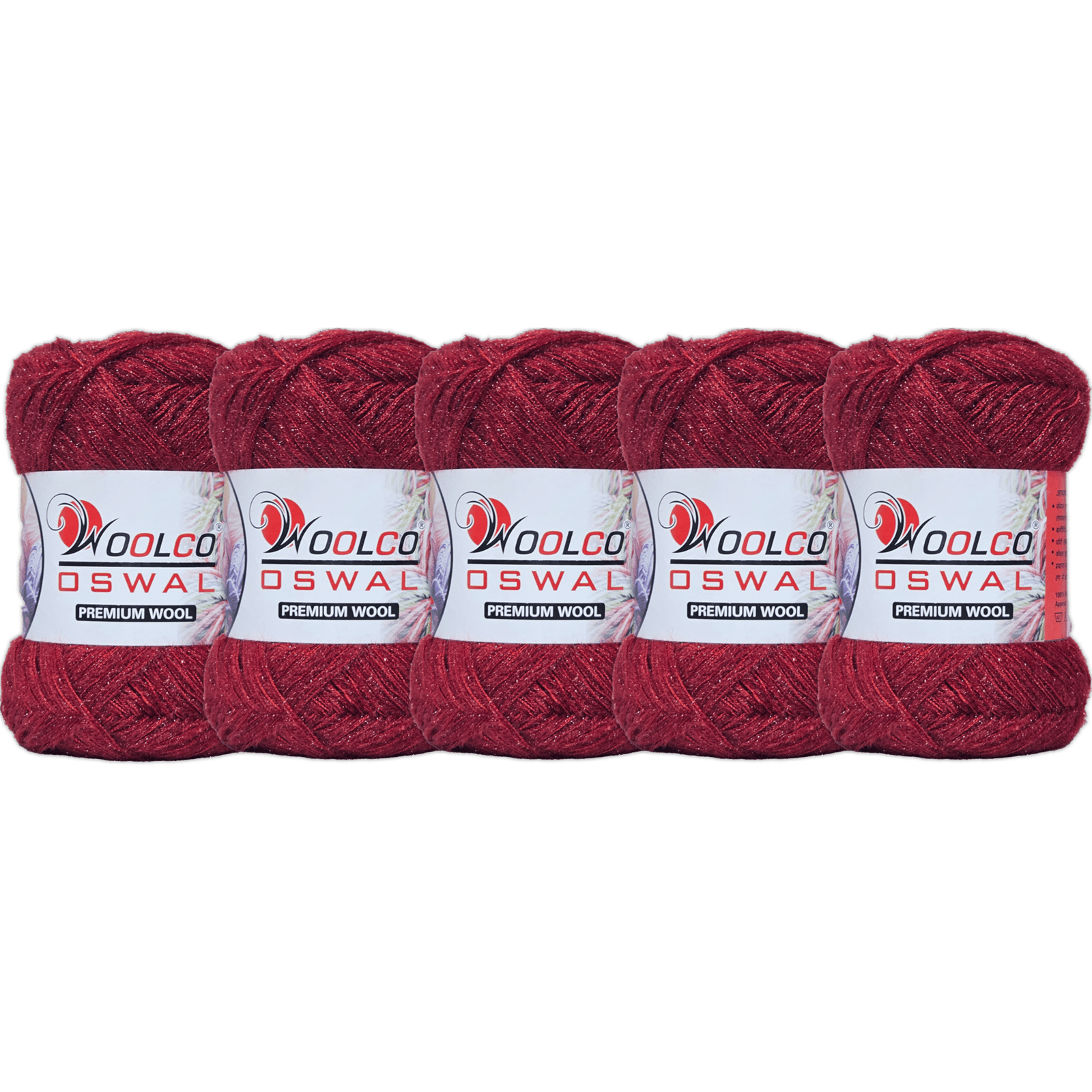 Babysoft Polyester Hand Knitting Yarn Balls Pack of 5 (100g Each) (CHERRY)
