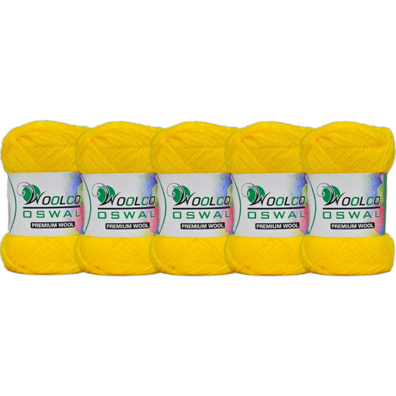 Babysoft Polyester Hand Knitting Yarn Balls Pack of 5 (100g Each) (MANGO)