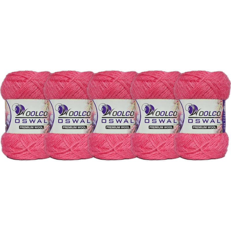 Babysoft Polyester Hand Knitting Yarn Balls Pack of 5 (100g Each) (ROSE)