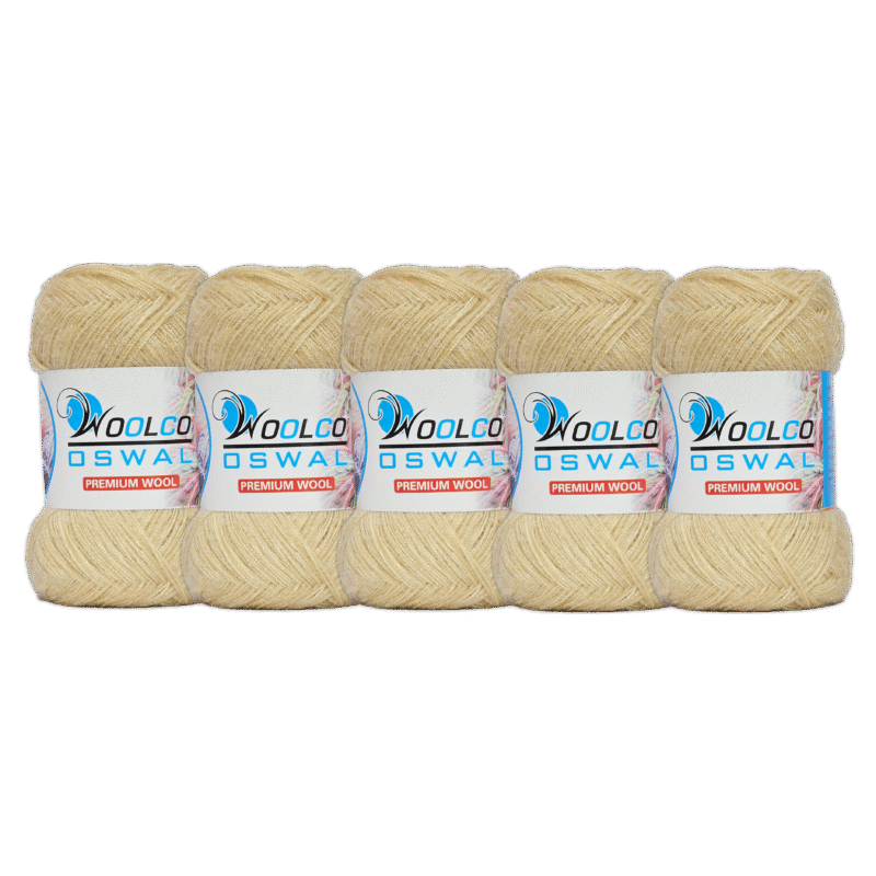 Babysoft Polyester Hand Knitting Yarn Balls Pack of 5 (100g Each) (SKIN)