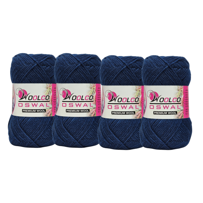 Microwool Acrylic Hand Knitting Yarn Pack of 4 Balls (100g Each)(AIR FORCE)