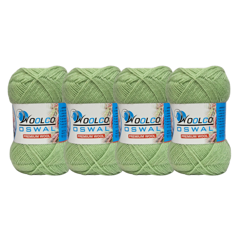 Microwool Acrylic Hand Knitting Yarn Pack of 4 Balls (100g Each)(LIGHT PISTA)