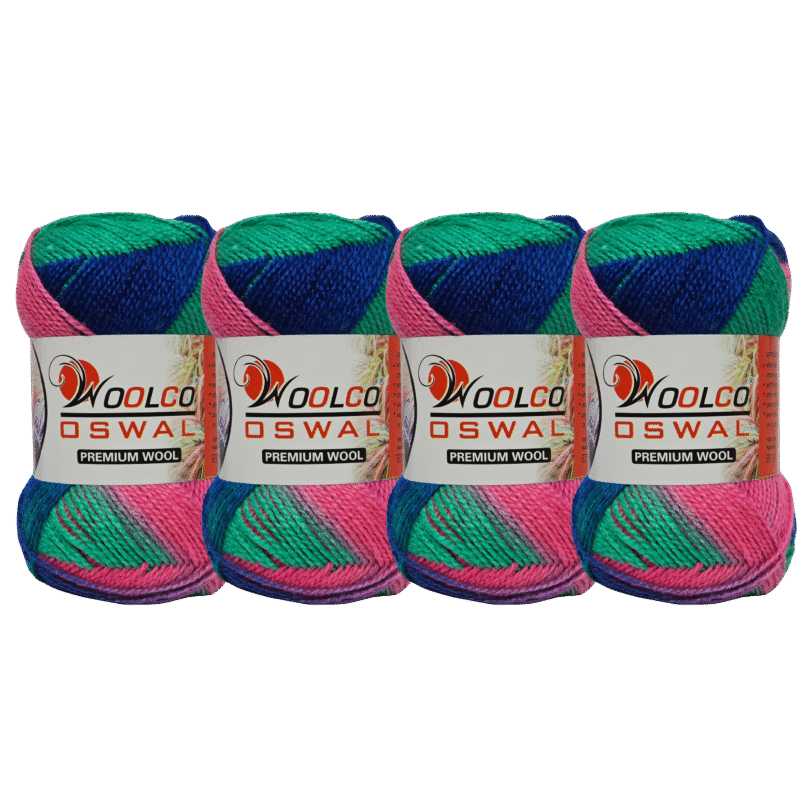 Dream Haze Acrylic Hand Knitting Yarn Pack of 4 Balls (100g Each)(Multi-04)