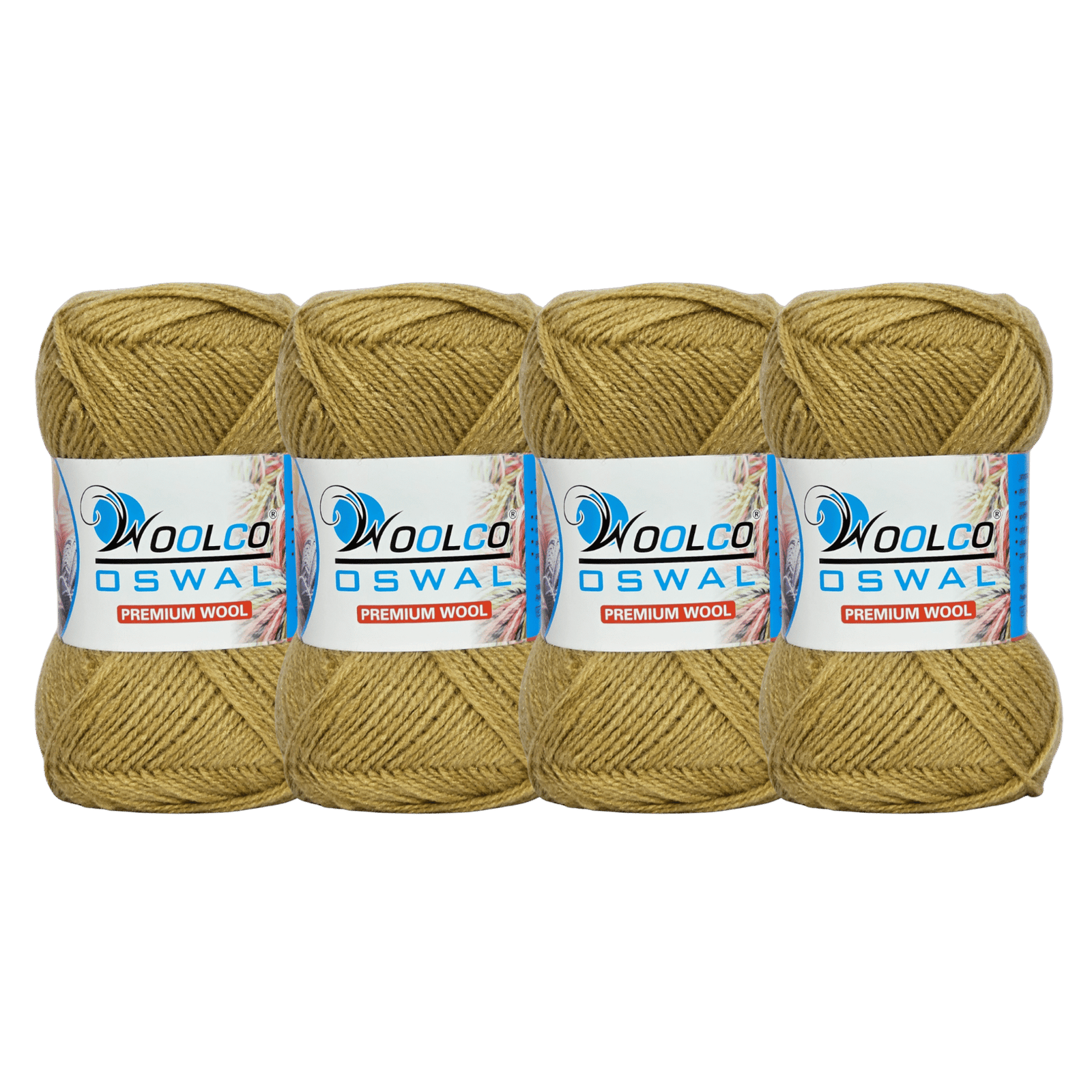Microwool Acrylic Hand Knitting Yarn Pack of 4 Balls (100g Each)(ANTIQUE GOLD)