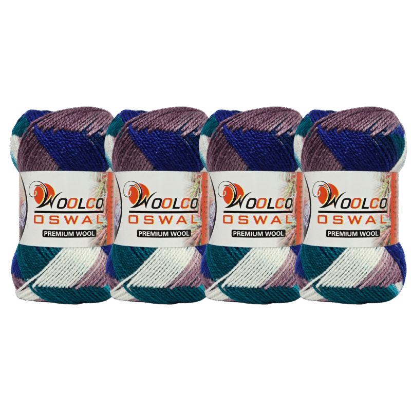 Dream Haze Acrylic Hand Knitting Yarn Pack of 4 Balls (100g Each)(Multi-10)