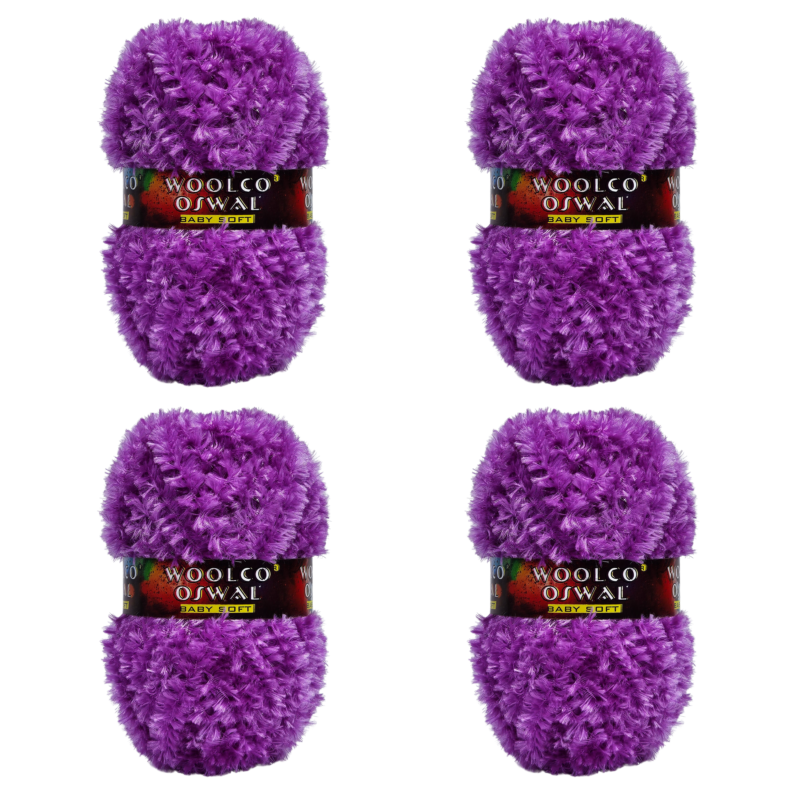 Mercy Polyester Yarn – Pack of 4 (50 g Each) for Decoration & Handicraft (LEVENDER)