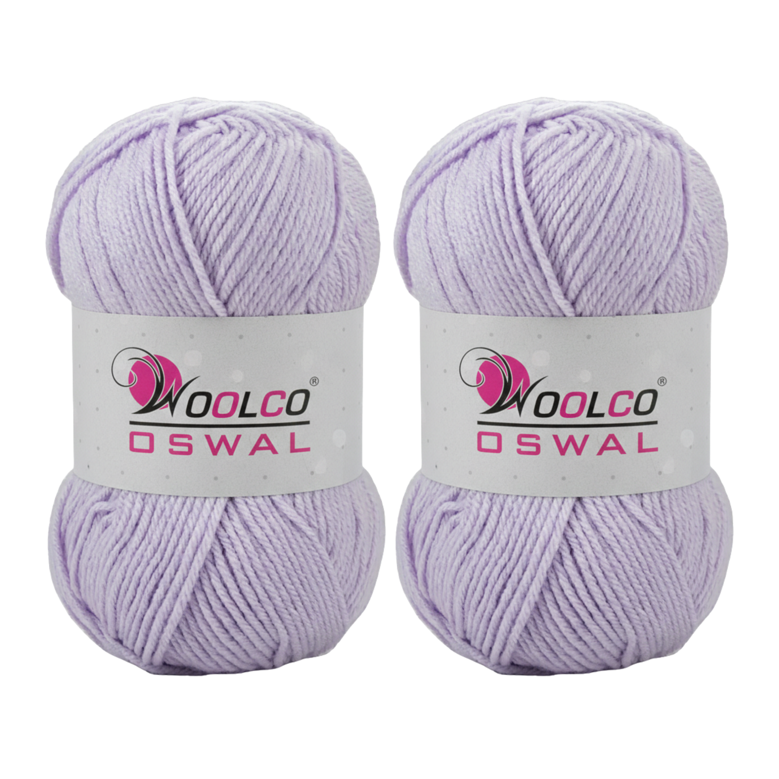 Woolco Oswal Sapphire Acrylic Yarn – DK Weight Knitting & Crochet Yarn, Pack of 2 (100g Each) (LEVENDER)