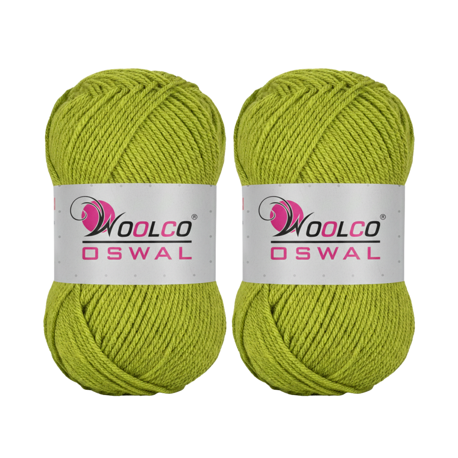 Woolco Oswal Sapphire Acrylic Yarn – DK Weight Knitting & Crochet Yarn, Pack of 2 (100g Each) (LIME GREEN)