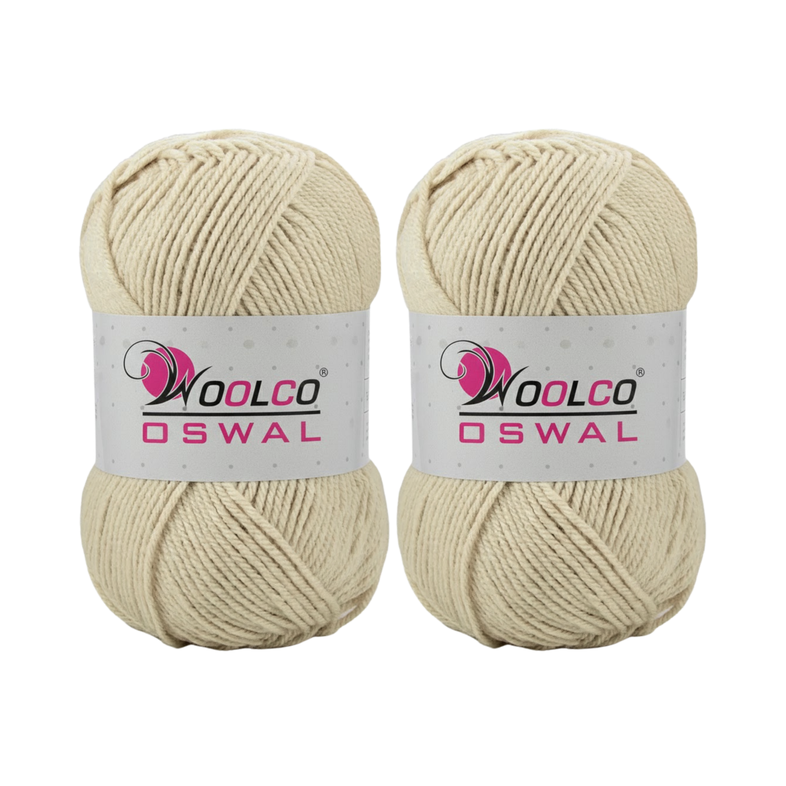 Woolco Oswal Sapphire Acrylic Yarn – DK Weight Knitting & Crochet Yarn, Pack of 2 (100g Each) (BEIGE)