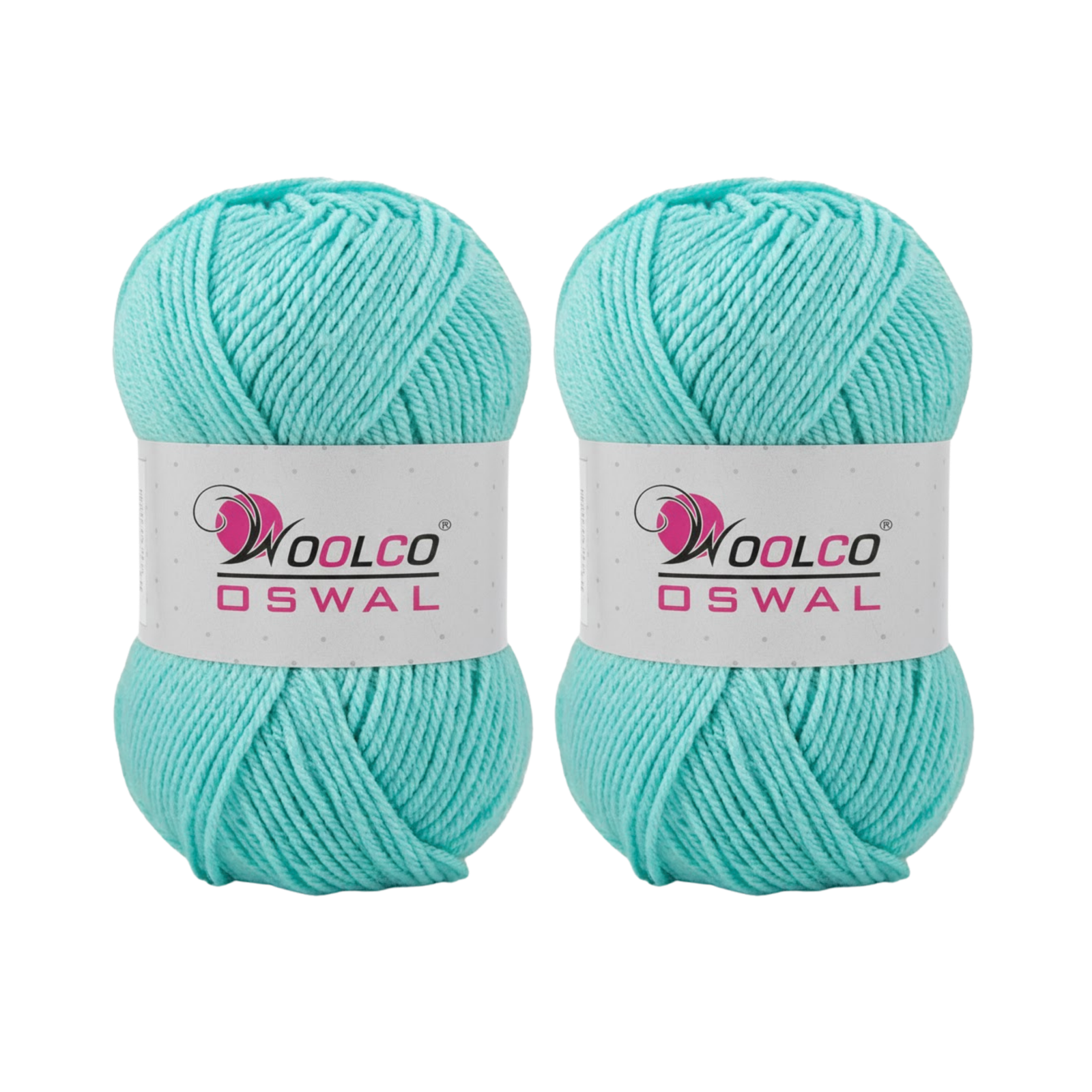 Woolco Oswal Sapphire Acrylic Yarn – DK Weight Knitting & Crochet Yarn, Pack of 2 (100g Each) (CYAN)
