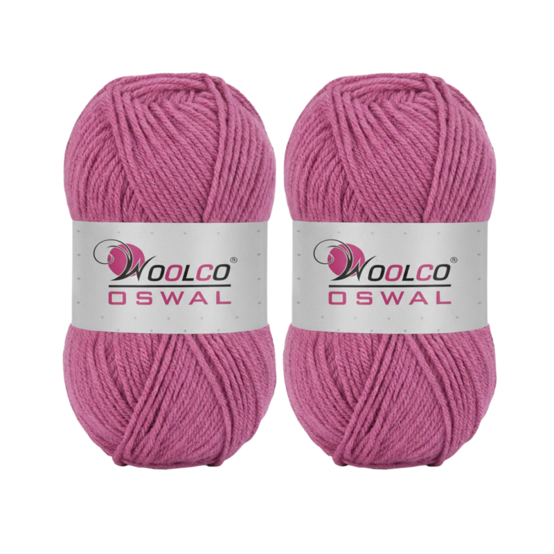 Woolco Oswal Sapphire Acrylic Yarn – DK Weight Knitting & Crochet Yarn, Pack of 2 (100g Each) (BURGUNDY)